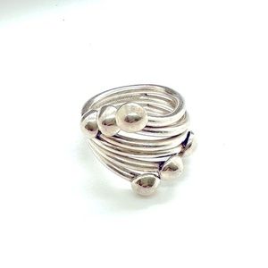 Vintage Sterling Silver Modernist Ring